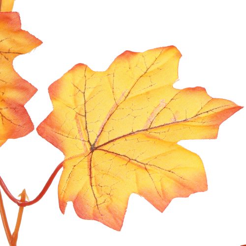 Floristik24 Leaf garland autumn garland orange yellow 168cm 2pcs