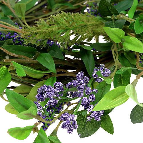 Floristik24 Wreath of leaves with lavender 30cm