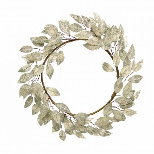 Floristik24 Wreath of leaves artificial champagne tip leaves Ø48cm