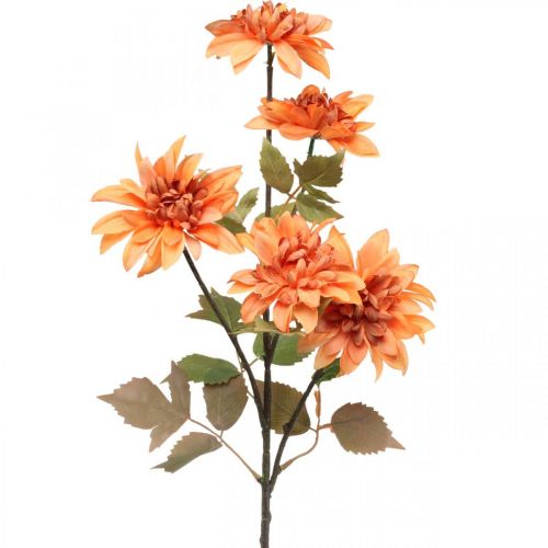 Decorative flower dahlia, autumn decoration, silk flower orange 55cm Ø9 / 11cm