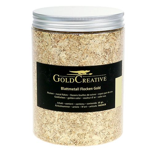 Floristik24 Leaf metal flakes gold 25g