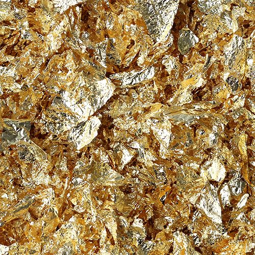 Floristik24 Leaf metal flakes gold 25g