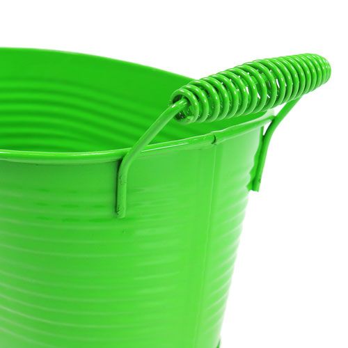 Floristik24 Tin bowl oval green 20cm x 12cm x 9cm