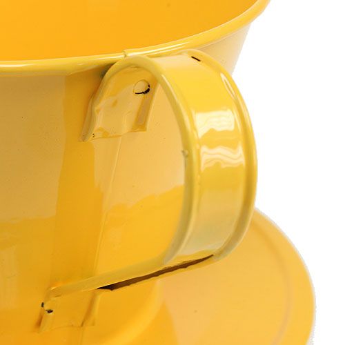 Floristik24 Decorative cup yellow Ø16cm H11cm