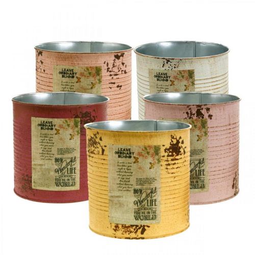 Product Deco tin vintage tin can Ø15.5cm H15cm Different colours