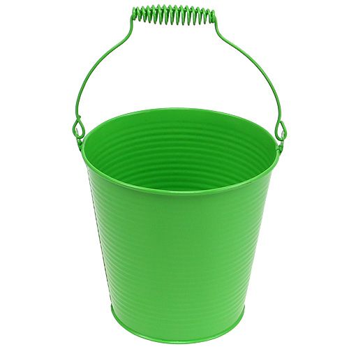 Floristik24 Tin bucket may green Ø15cm H14.5cm