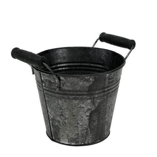 Floristik24 Tin bucket antique Ø14cm H12cm