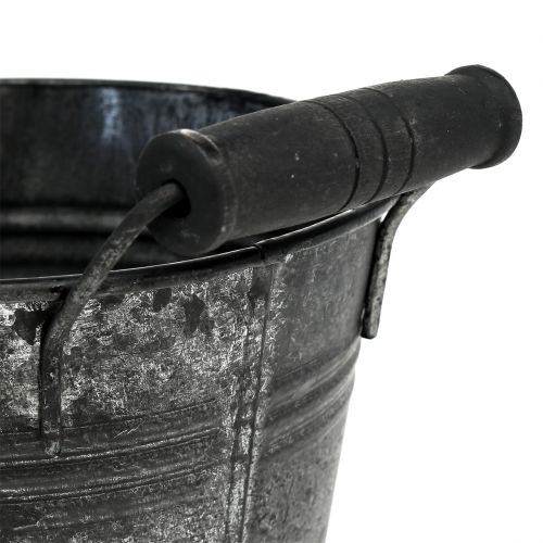 Floristik24 Tin bucket antique Ø14cm H12cm
