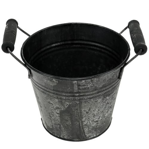 Floristik24 Tin bucket antique Ø14cm H12cm