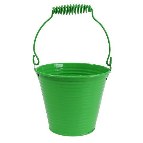 Floristik24.ie Decorative bucket green Ø11cm H9.5cm buy cheap online