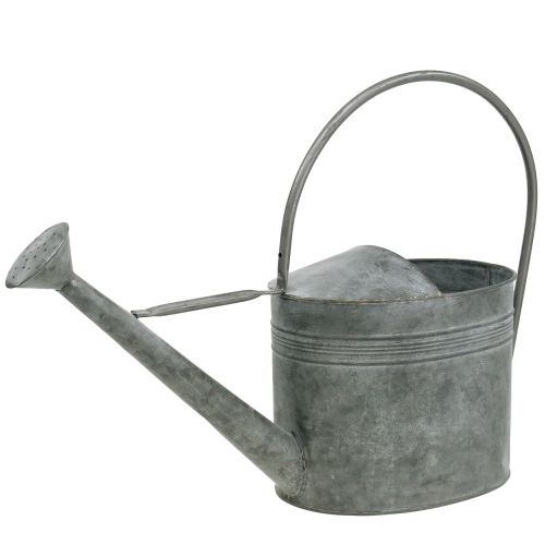 Floristik24 Tin watering can gray 23.5cm x 17.5cm H19cm