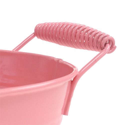 Floristik24 Sheet metal bowl oval salmon 20cm x 12cm H9cm