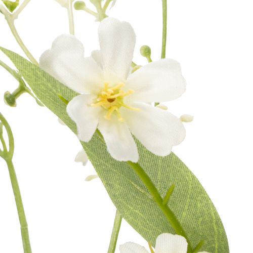 Product Decorative apple blossom branch as an artificial flower for bright living room accents, cream, 108cm, 2 pieces