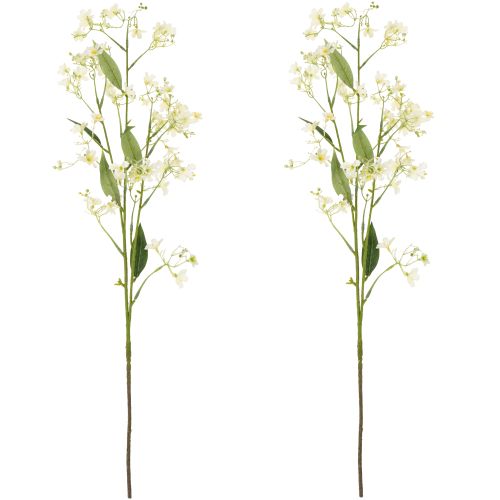 Product Decorative apple blossom branch as an artificial flower for bright living room accents, cream, 108cm, 2 pieces