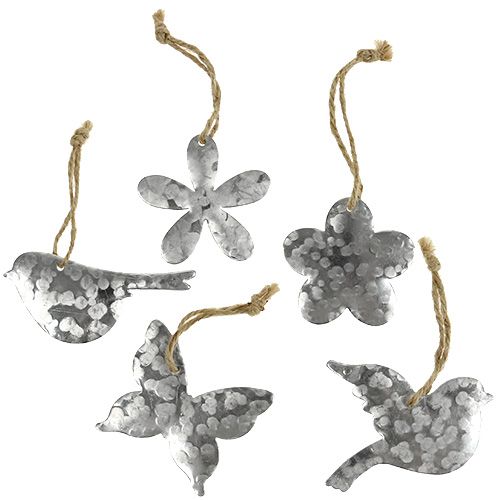 Flower bird butterfly metal 5.5cm - 7.5cm 15pcs | Floristik24.ie