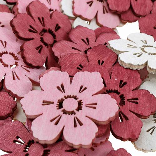 Floristik24 Wooden flowers cherry blossoms, sprinkle decoration spring, table decoration, flowers to sprinkle 72pcs