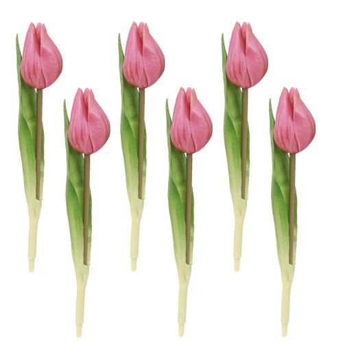 Product Flower Decoration Tulips Artificial Flowers Purple 20cm 6 Pcs