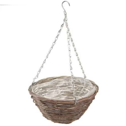 Hanging Flower Bowl Wood Natural Grey Ø30cm 2pcs