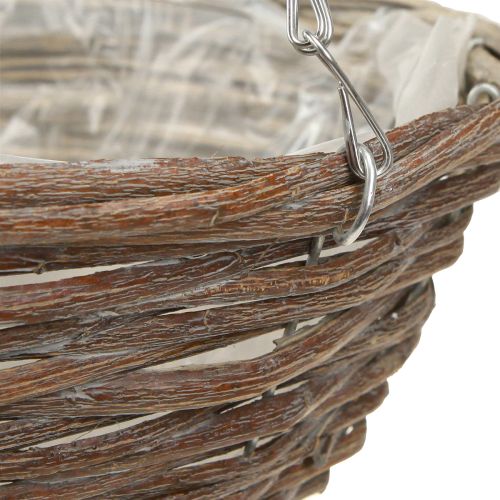 Product Hanging Flower Bowl Wood Natural Grey Ø30cm 2pcs