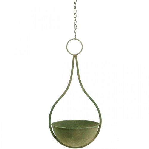 Flower basket, hanging basket, metal decoration garden Ø16cm H38cm