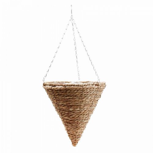 Flower basket hanging basket Hanging basket plant basket straw Ø30cm