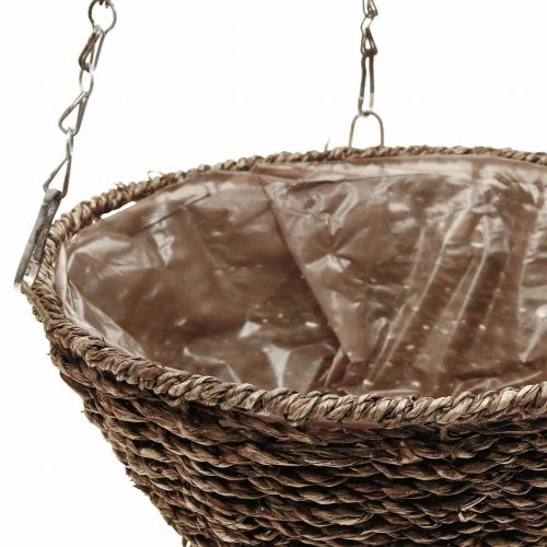 Floristik24 Flower basket brown hanging basket hanging basket plant basket Ø25cm