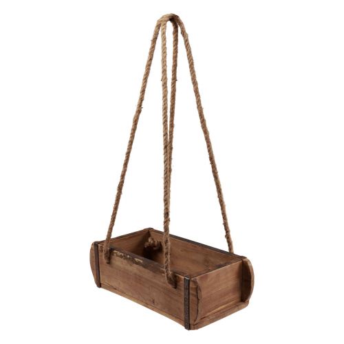 Floristik24 Hanging basket wooden brick shape wood upcycling 31.5×15×10cm