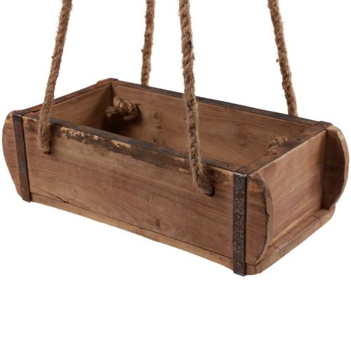 Floristik24 Hanging basket wooden brick shape wood upcycling 31.5×15×10cm