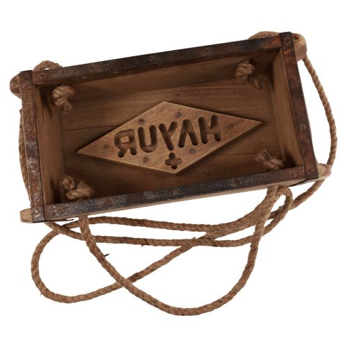 Floristik24 Hanging basket wooden brick shape wood upcycling 31.5×15×10cm