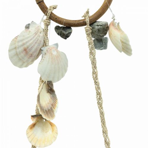 Floristik24 Flower basket coconut maritime decoration wind chime nature 110cm