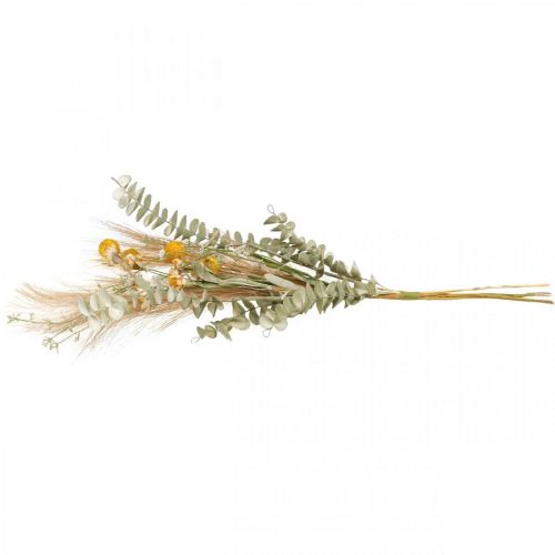 Product Artificial flowers Craspedia decorative bunch Eucalyptus Feather grass 55cm