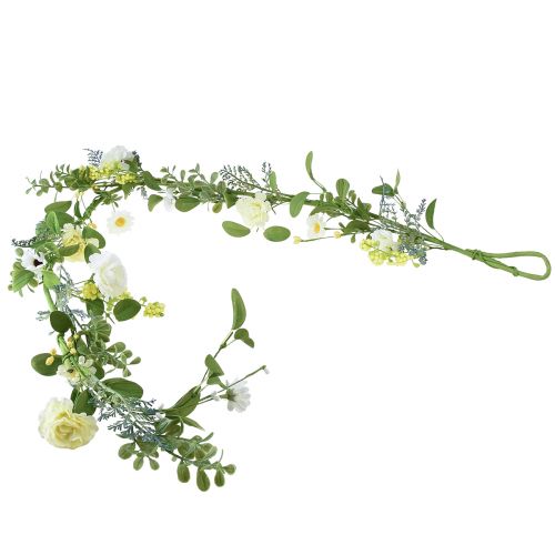 Floristik24 Flower Garland Artificial Decoration Garland Cream Yellow White 125cm