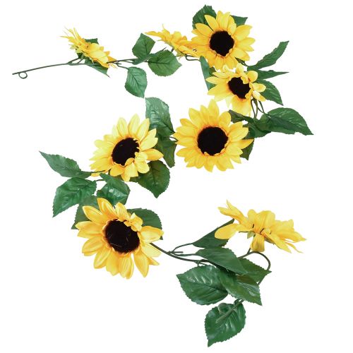Flower garland with 8 artificial sunflowers 135cm