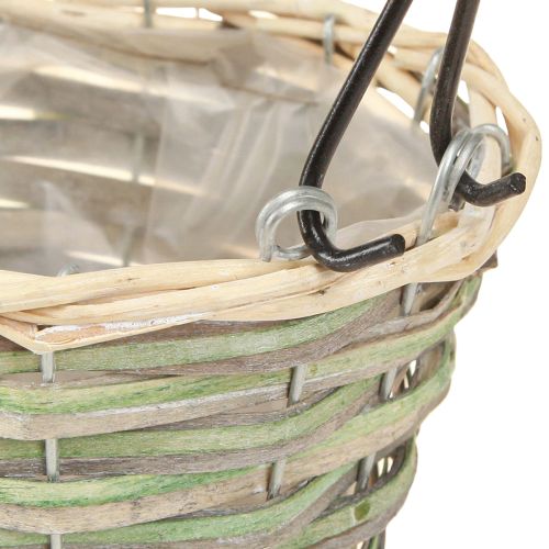 Product Flower basket handle with sign metal Ø23/20/17cm set of 3