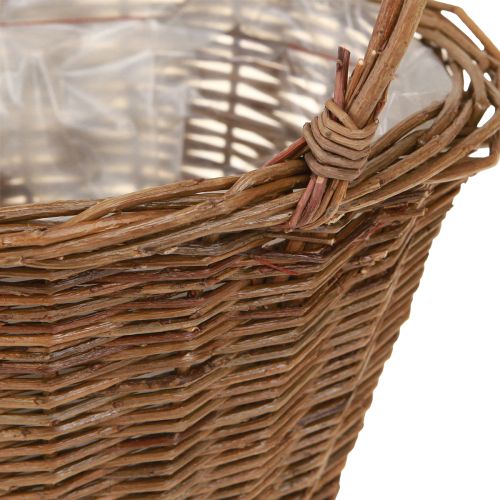 Product Flower Basket Willow Basket Handle Natural 29/23/21cm Set of 3