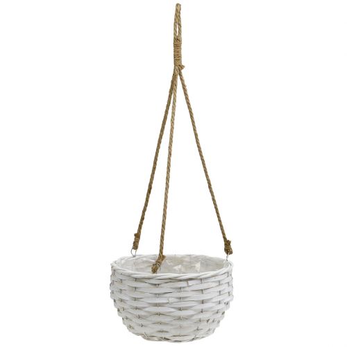 Floristik24 Flower basket for hanging white Ø23cm L68cm