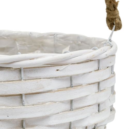 Floristik24 Flower basket for hanging white Ø23cm L68cm