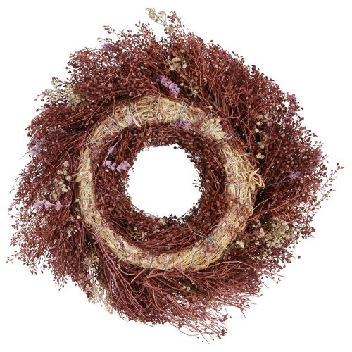 Floristik24 Flower wreath dried flowers wreath wine red pink Ø25cm