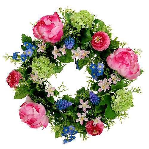 Floristik24 Flower wreath peony, Bellis Ø30cm pink