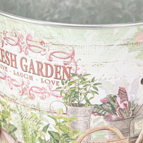 Product Flower pot small metal colored Fresh Garden H16cm 2pcs