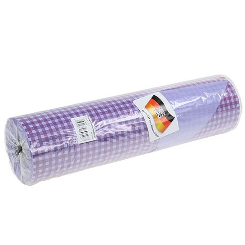 Product Flower paper 37.5cm checkered purple 100m