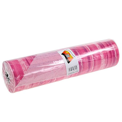 Product Flower paper 37.5cm pink stripes 100m