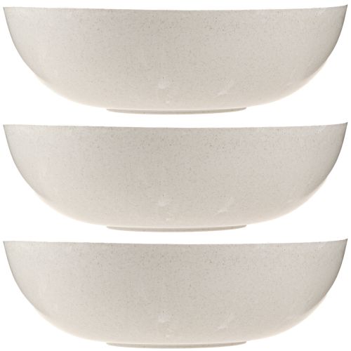 Product Flower Bowl Plastic Bowl in Beige Mottled Ø30cm 3pcs