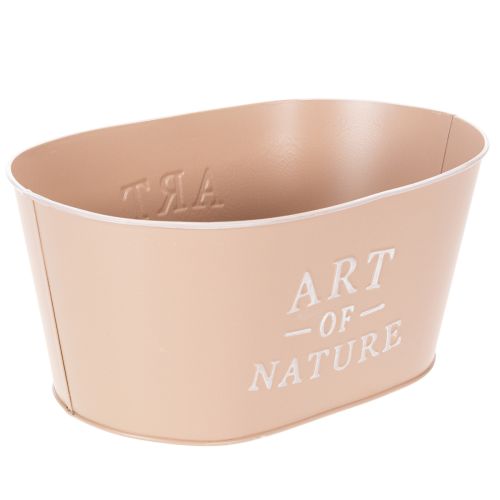 Oval zinc flower bowl, antique rose, planter, 27×18cm, H12.5cm | Floristik24.ie