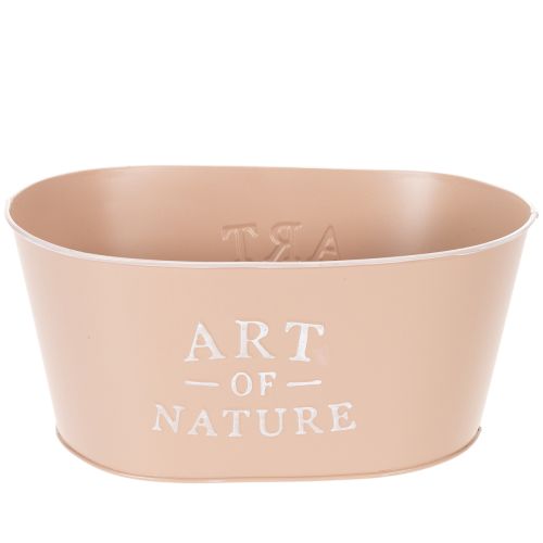 Product Oval zinc flower bowl, antique rose, planter, 27×18cm, H12.5cm