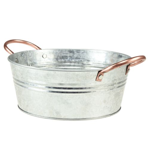 Product Flower bowl round with handles metal bowl Ø24cm H10cm