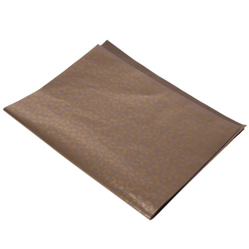 Floral silk leopard pattern brown wet strength 50x75cm 20pcs