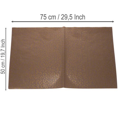 Floral silk leopard pattern brown wet strength 50x75cm 20pcs | Floristik24.ie