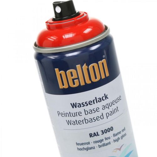 Floristik24 Belton free water-based paint red high gloss paint spray fire red 400ml