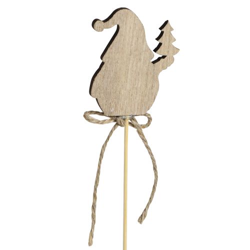 Product Flower sticks wooden Christmas gnome 5x8cm 12 pcs